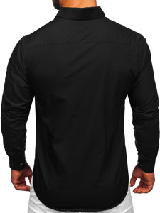Мъжка елегантна риза с дълъг ръкав черна Bolf 5821-1