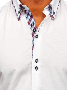 Мъжка риза с къс ръкав бял Bolf 6540