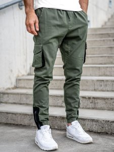 Мъжки джогър панталони с карго джобове каки Bolf 0705 