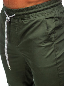 Мъжки джогър панталони тъмнозелено Bolf KA951