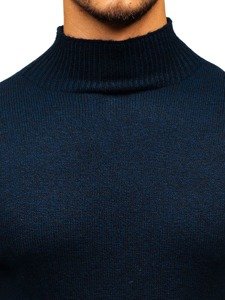 Мъжки пуловер поло тъмносин Bolf H1801