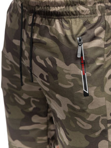 Мъжки спортни къси камуфлажни панталони в цвят каки Bolf JX701