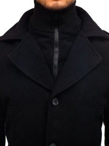 Мъжко зимно палто черно Bolf 1808