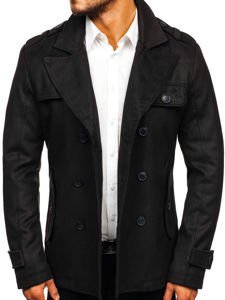 Мъжко зимно палто черно Bolf 3123