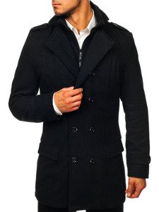 Мъжко зимно палто черно Bolf NZ02
