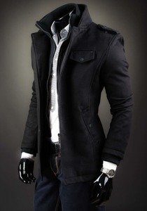 Мъжко палто черно Bolf 8853D