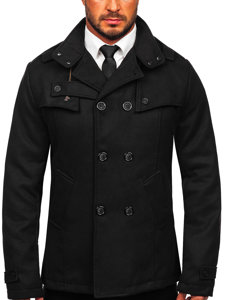 Мъжко палто черно Bolf 8857