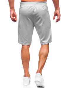 Сиви къси мъжки спортни панталони Denley 8K288