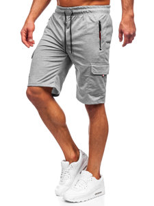 Сиви къси спортни карго панталони Bolf JX765