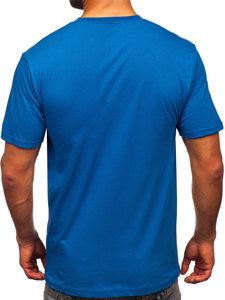 Синя мъжка памучна тениска Bolf 14769