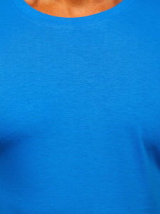 Тениска мъжка без принт светлосиняBolf 2005