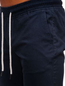 Тъмносини мъжки панталони тип джогър Bolf1145