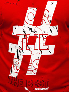 Червена памучна мъжка тениска Bolf 14728