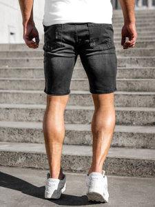 Черни дънкови мъжки къси панталони Bolf MP0041N