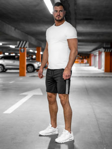 Черни къси мъжки спортни панталони Bolf 680260