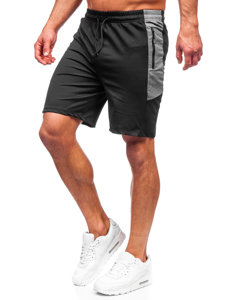 Черни мъжки спортни къси панталони Bolf 68026
