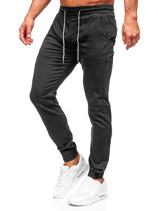 Черни панталони трикотажни мъжки джогъри Bolf KA6792
