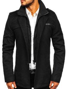 Черно мъжко палто Bolf 8856D