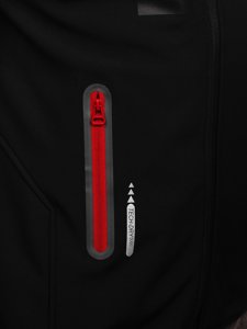 Черно-червено мъжко яке софтшел Bolf HH023