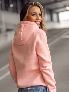 Дамски суитшърт светло розов кенгуру Bolf W02B-56