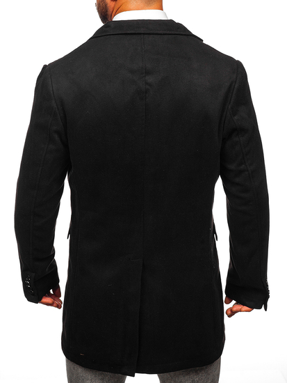 Мъжко зимно палто черно Bolf 1047