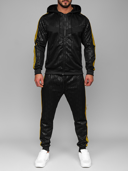 Черен мъжки анцуг с качулка Bolf 3A165