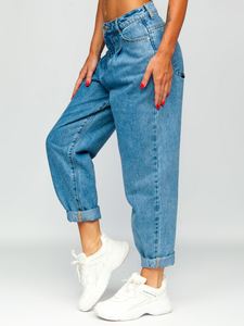 Сини дамски дънки slouchy Bolf BS586