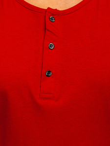 Мъжка тениска с дълъг ръкав и три червена Bolf 1114