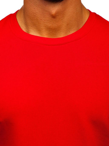 Мъжки суитшърт без качулка червен Bolf 171715