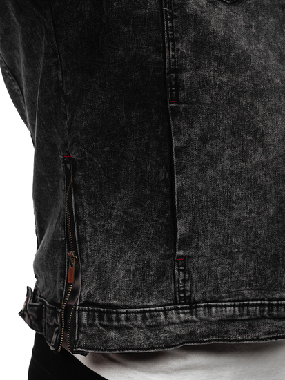 Черно мъжко дънково яке Bolf RC61125W1