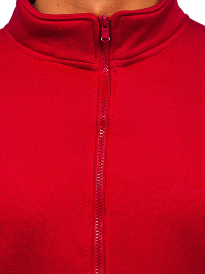 Бордо мъжки суитшърт с висока яка и цип Bolf B2002