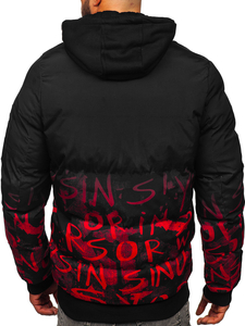 Червено капитонирано мъжко зимно яке Bolf 27M8102