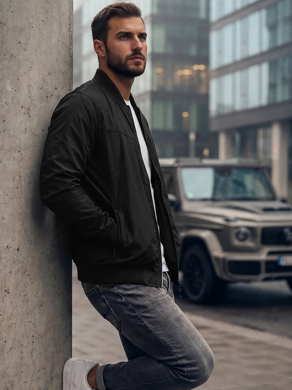 Черно-червено мъжко преходно яке Bolf W3909