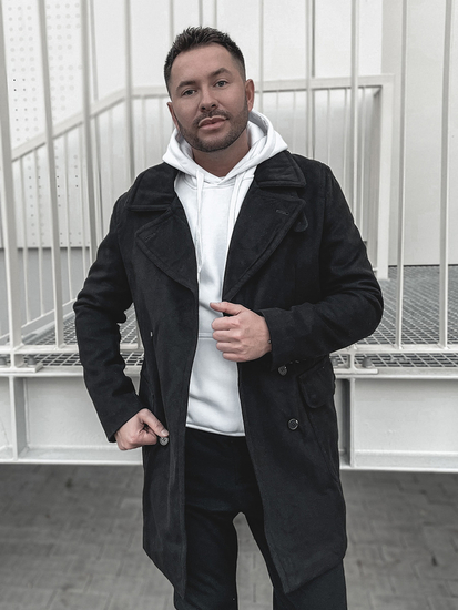 Мъжко зимно палто черно Bolf 1048B