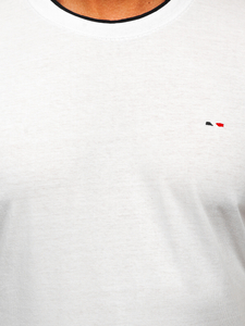 Бяла мъжка тениска Bolf 14316