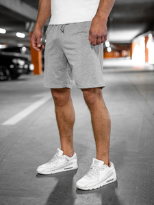 Сиви мъжки къси спортни панталони Bolf 8K100