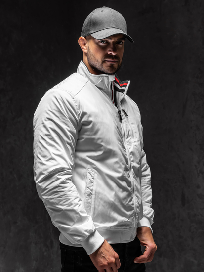 Мъжко демисезонно яке е бяло Bolf 1907A1