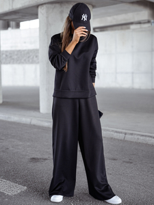 Дамски двуцветен спортен комплект черен Bolf 821111