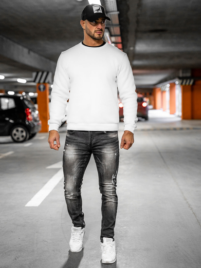 Черни  панталони дънкови мъжки тип regular fit Bolf MP010N