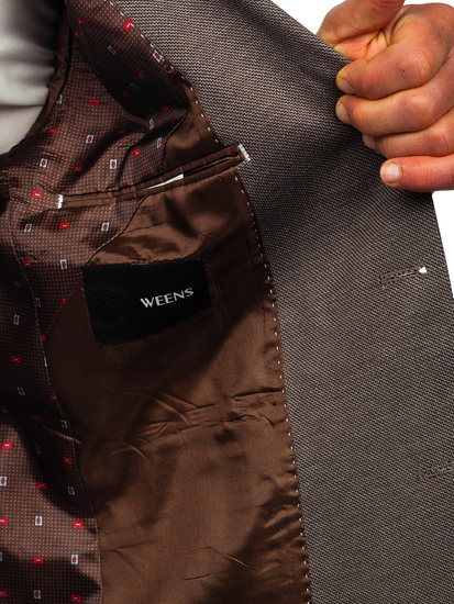 Тъмнокафяво елегантно мъжко яке Bolf 024