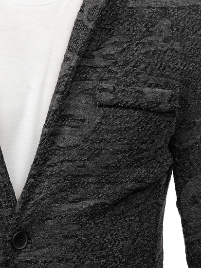 Графитено мъжко сако casual Bolf KS-7309