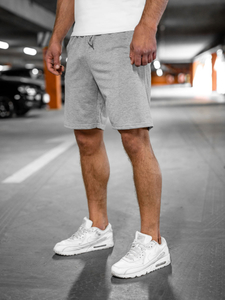 Сиви мъжки къси спортни панталони Bolf 8K100A