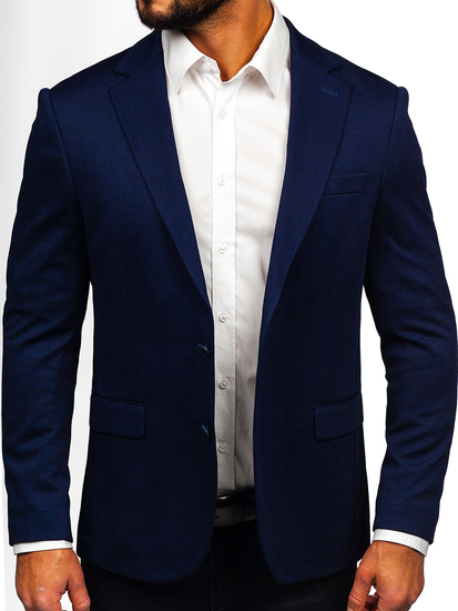 Тъмносиньо мъжко ежедневно яке Bolf 24401