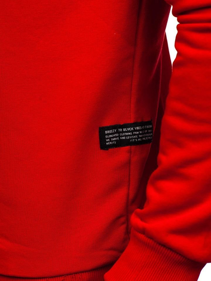 Мъжки суитшърт без качулка червен Bolf 171715