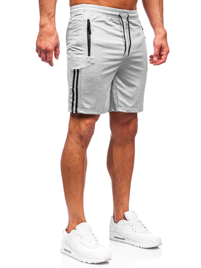 Сиви къси мъжки спортни панталони Bolf 680260