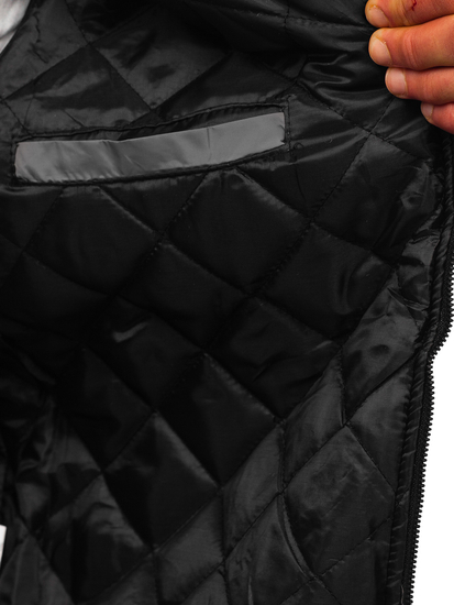 Мъжко преходно яке тип бомбър сиво Bolf AK95