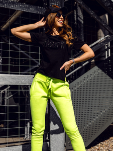 Зелен неон дамско спортно долнище Bolf CK-01B