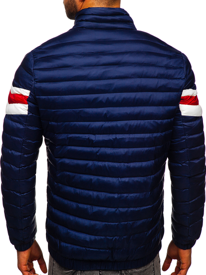 Тъмносиньо капитонирано преходно мъжко спортно яке Bolf 6574