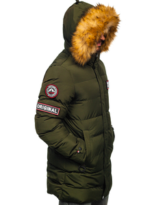 Каки дълго мъжко капитонирано зимно яке Bolf 6476