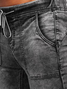 Черни мъжки дънки тип джогър Bolf KA1860